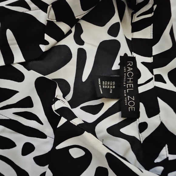 Rachel Zoe Black and White Patterned Blouse - Picture 1 of 3
